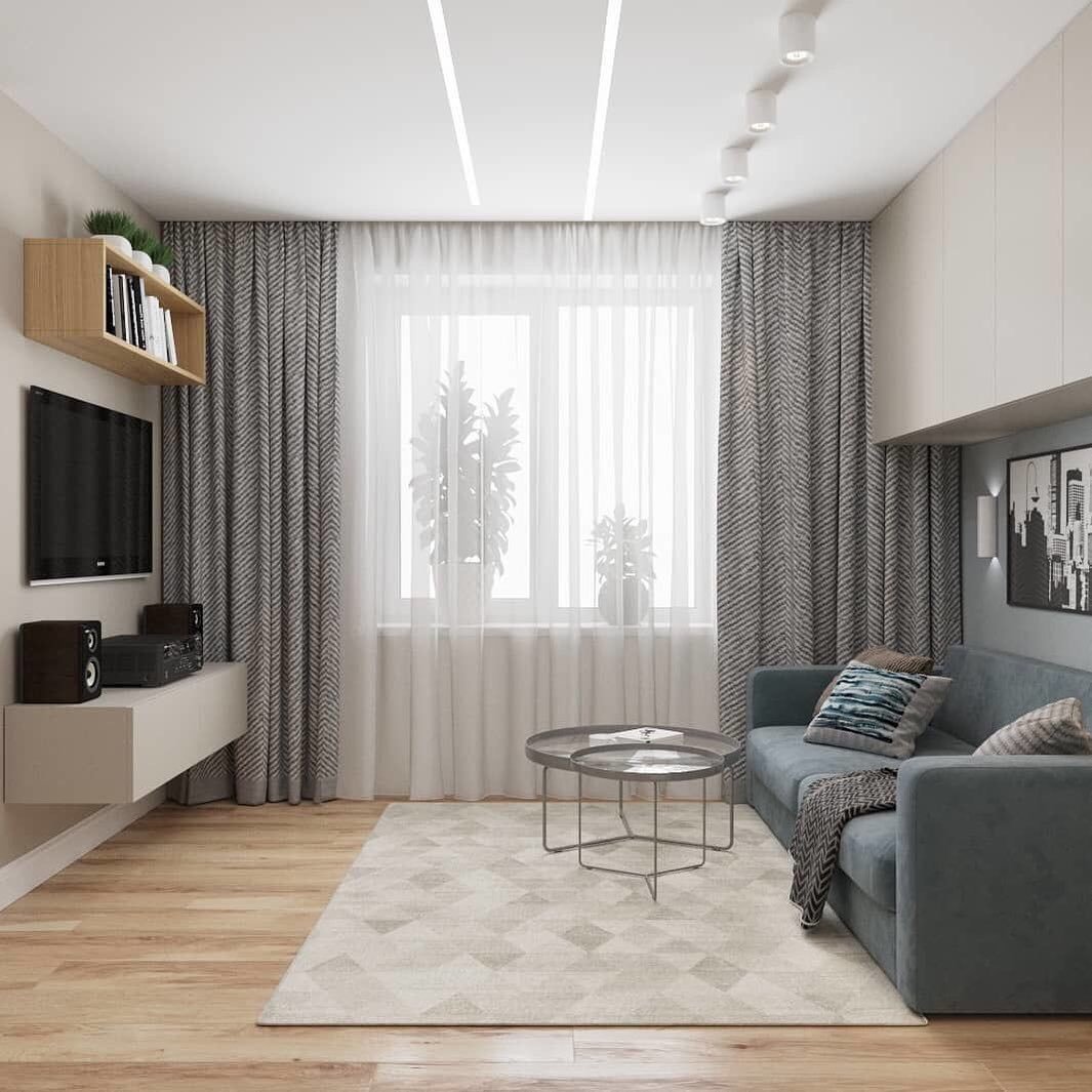 Примеры современного ремонта в двухкомнатной квартире - лучшие  дизайн-проекты и их воплощение. в 2024 году